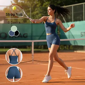 The Backless Bombshell Tennis Set That’s Breaking the Internet!  Cross-Strap Back + High-Waisted Shorts = Instant Curves & Zero Sweat Marks!  From Court to Cocktail Hour in 1 Sec — Soft, No Ride-Up & So Flattering!