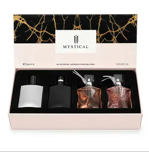 MYSTICALPerfume Gift Set 4x30ml 4Pcs Luxury Gift SetHis and Hers Cologne and Perfume Set,  Eau de Parfum Spray, Extreme ComplimentGetter Fragrance Discovery Collection for Couples,Lovers Pear, Rose&Vani,Designer Inspired Fragrancelong lasting perfume