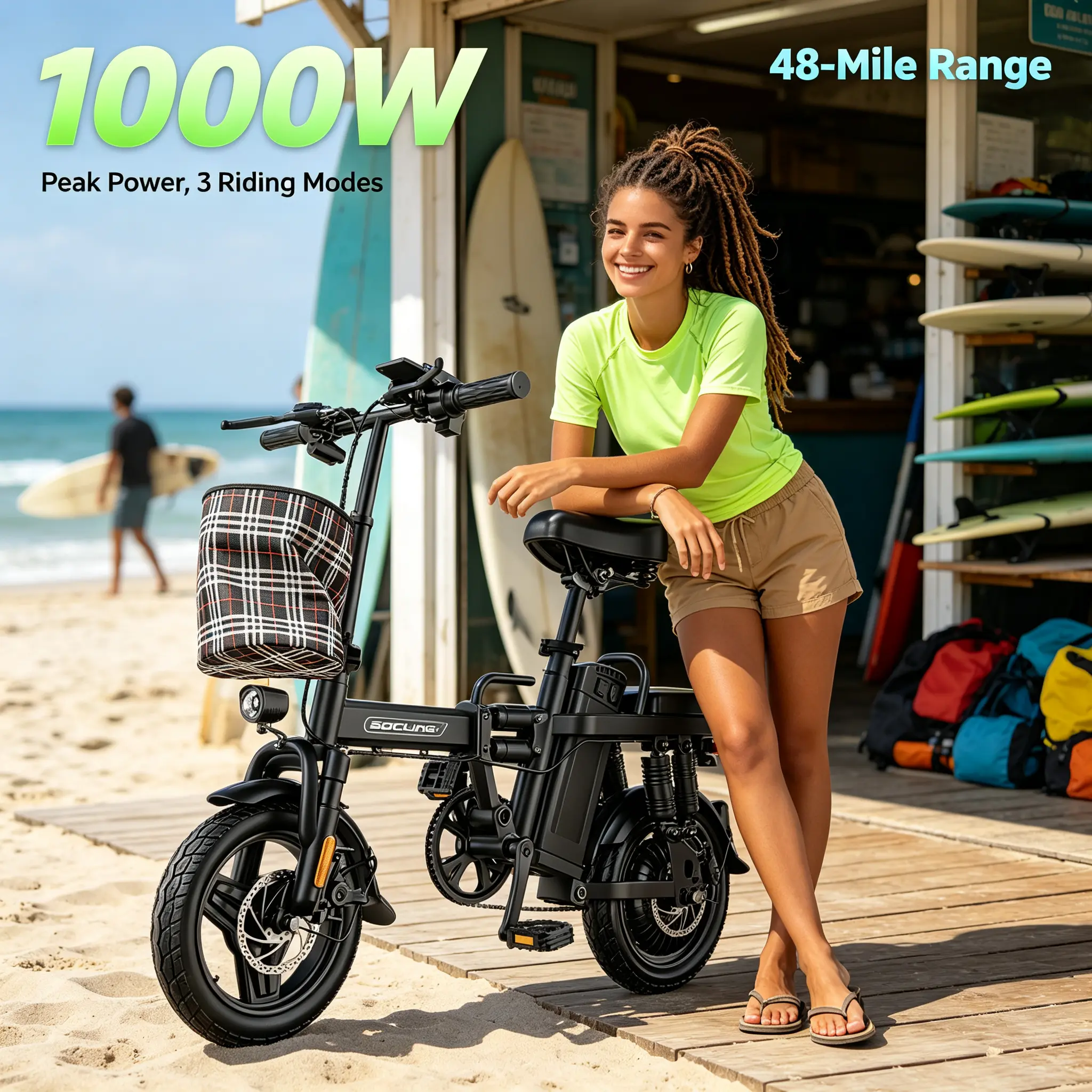 Z1 Folding Electric Bike, Easy-Store Foldable E-Bike for Car Trunk, Perfect for Family Outings and Scenic Day Trips