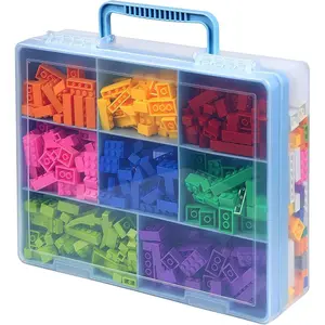 CGCG Plastic Organizer Box with Removable Tray Craft Storage Container with handle for Organizing Bead, Tool, Sewing, Playdoh, Tackle, Hobby, Small Parts