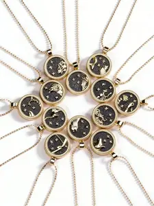 New Zodiac Necklace Series, Creative Couple Jewelry, Night Twelve Constellations Pendant, Stylish Accessory for Him & Her