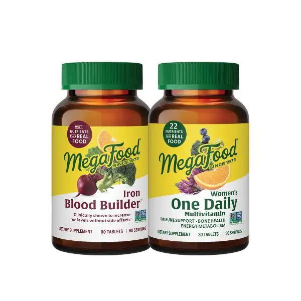 MegaFood Women's Wellness Bundle I Blood Builder Iron Supplement and Women's One Daily Multivitamin MegaFood Women's Wellness Bundle I Blood Builder Iron Supplement and Women's One Daily Multivitamin