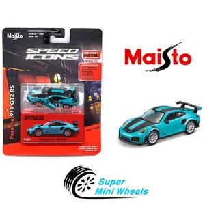 Maisto 1:64 Speed Icons - Porsche 911 GT2 RS – Miami Blue