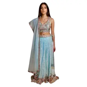 Elegent Trendy Wide pant  Choli  with Golden EmbroiderySuitable for Womenswear, Partywear, Wedding Wear, Bridal Wear Dupatta Fabric Formal Maxi dress