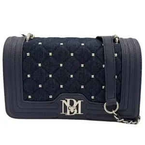 Badgley Mischka Quilted Denim Crossbody Bag