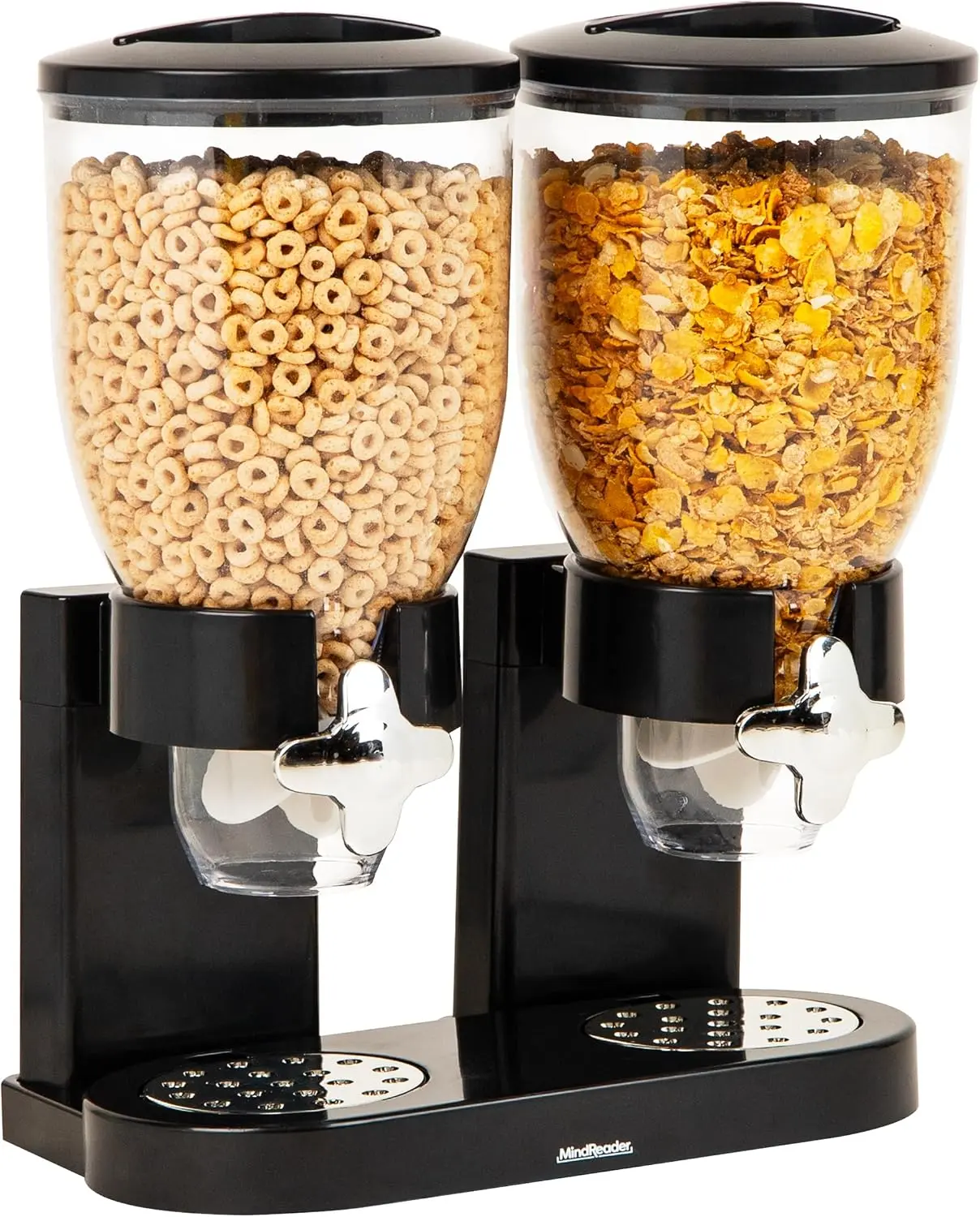 Double Dry Food Dispenser, 2 x 3.5L Countertop Containers for Cereal, Granola, Candy, Rice, and Coffee Beans