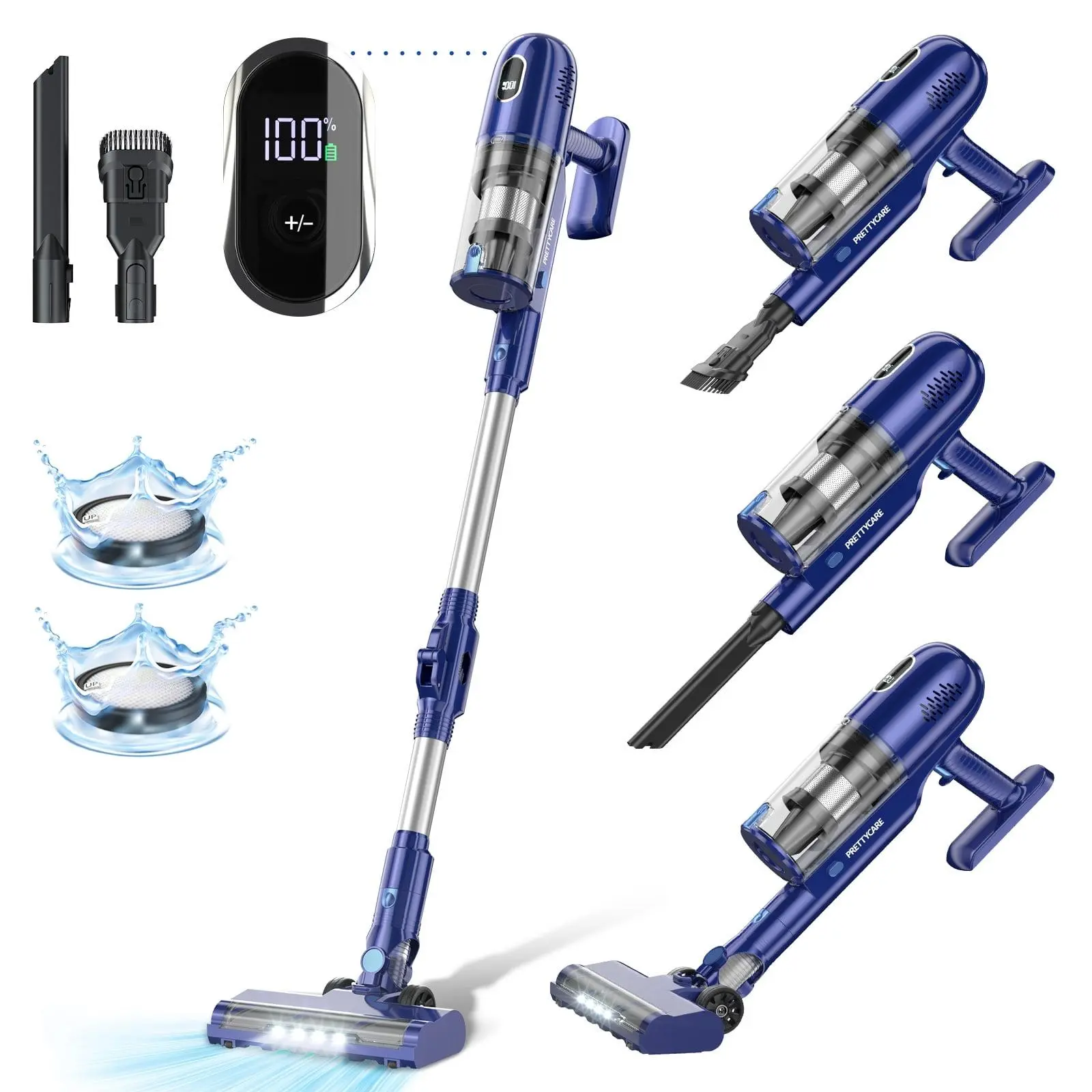 Ultimate Pet Hair Buster! Versatile Stick Vacuum - PrettyCare P1 ×