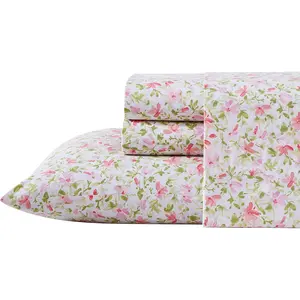 - Twin XL, Percale, Lightweight , Dorm (Norella Pink)