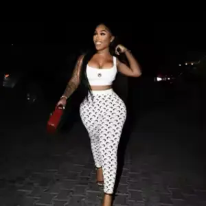 Half Moon Set - Stylish White Crop Top & High-Waisted Pants for Women's Fashion