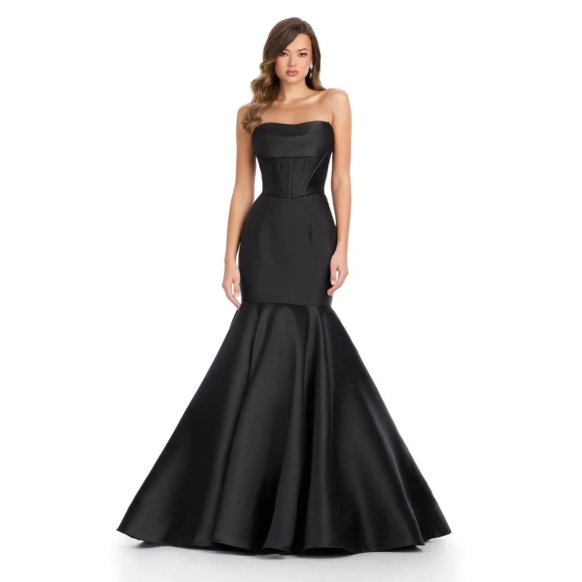 ASHLEYlauren Corset Bustier Mermaid Dress 11908