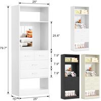 Closet System with Drawers and Mirror