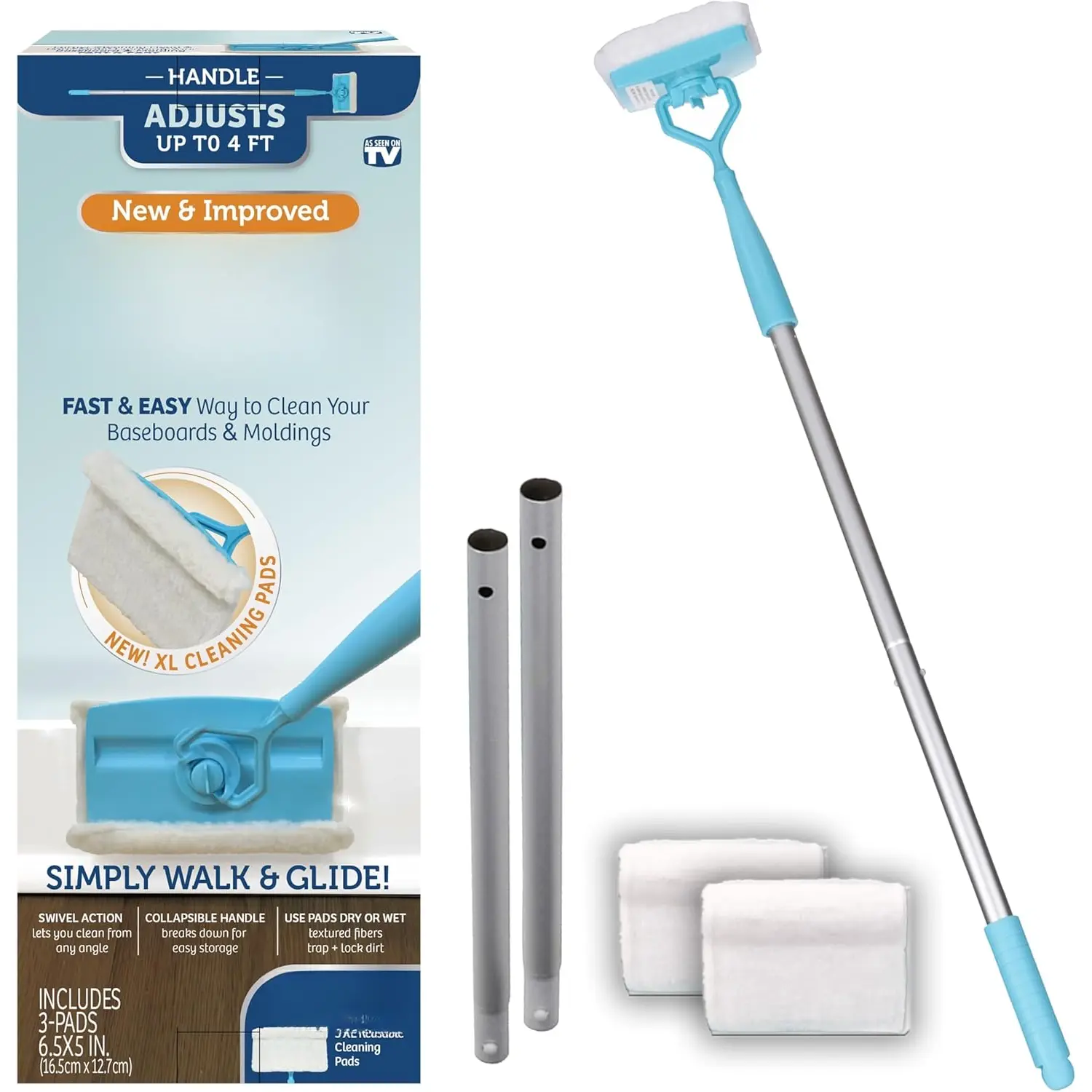 -  & Molding Cleaning Tool! Includes 1  and 3  Cleaning Pads, As Seen on TV