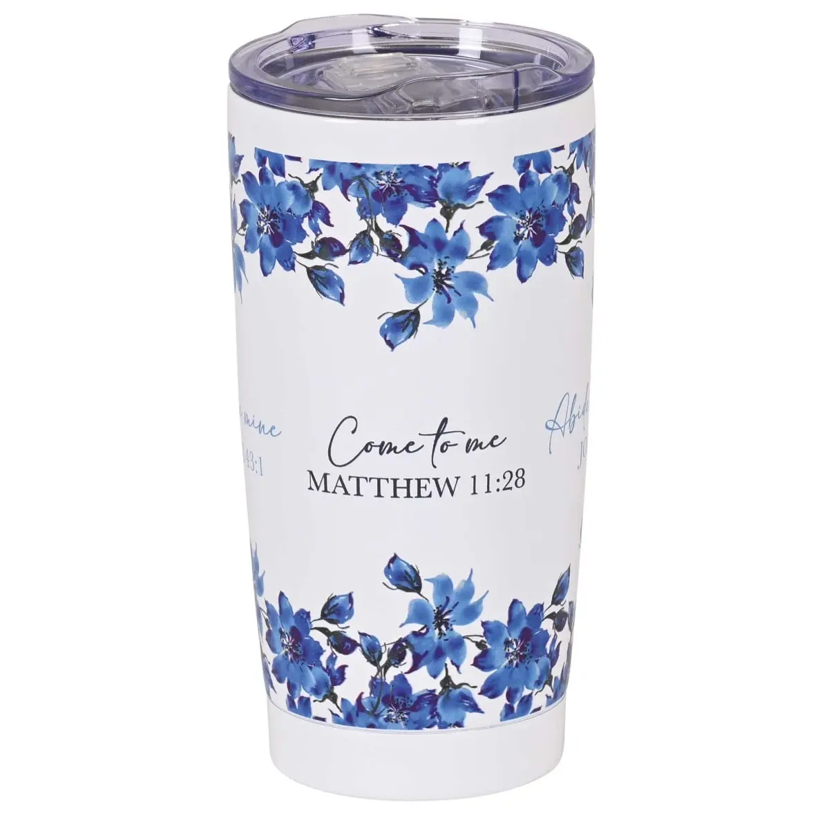 360 Stand Stainless Steel Silicone Vacuum Flask Bottle, 20oz Portable Tumbler with Lid & Cover, "Come To Me" Matthew 11:28 Inspirational Kitchen Drinkware (Dicksons SSTUMW-189), Water Bottles, Statement Bottle Vacuum Flasks