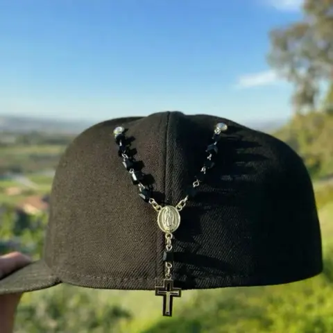 Rosary Hat Pins - Unique Design with Cross and Beads, Perfect for Personalizing Your Hat