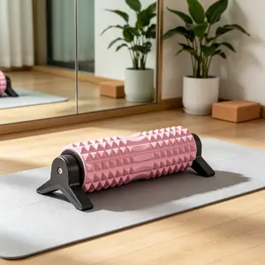 Wall hanging foam shaft with bracket floating point muscle relaxation roller to relieve muscle soreness and improve flexibility Applicable to fitness yoga Pilates scene Environmental protection EVA material pressing comfortable and convenient massage tool