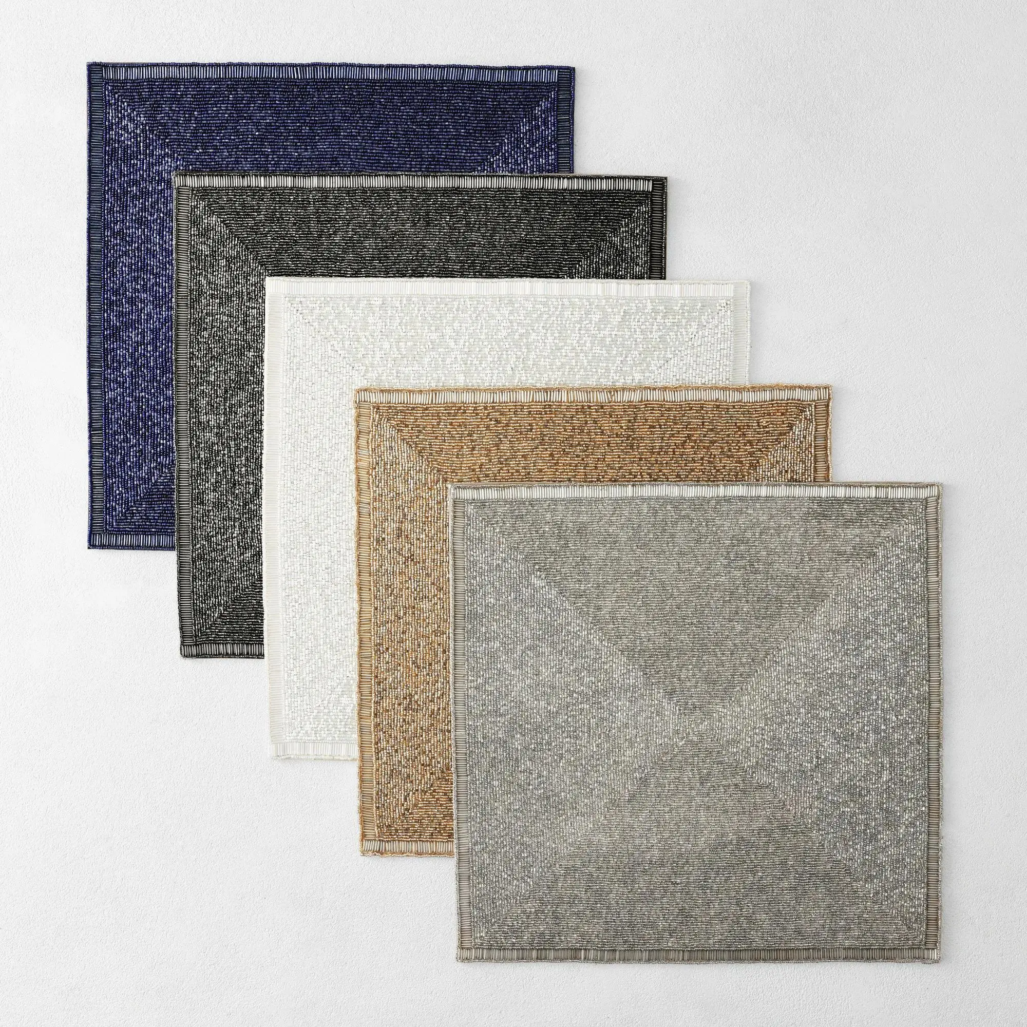 Z Gallerie Beaded Placemat Coasters Tableware Napkin Dinnerware Metallic Z Gallerie Beaded Placemat Coasters Tableware Napkin Dinnerware Metallic