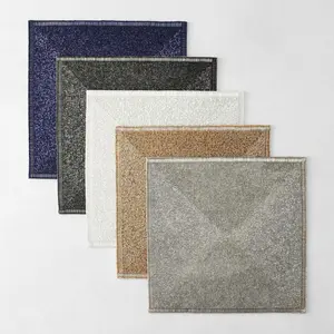 Z Gallerie Beaded Placemat Coasters Tableware Napkin Dinnerware Metallic