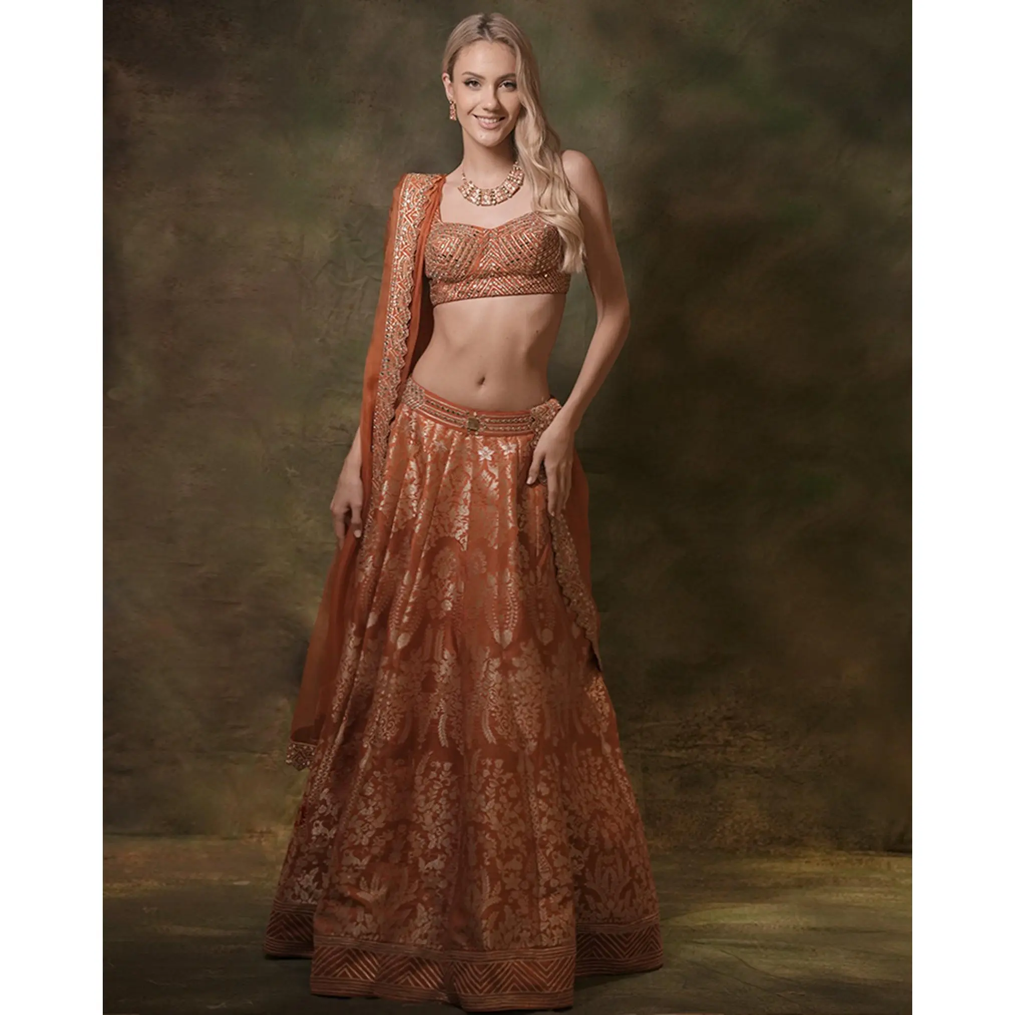 Orange anant naraange lehenga set