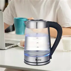 250 110V 1200W 2.5L Electric Kettle with Blue Glass