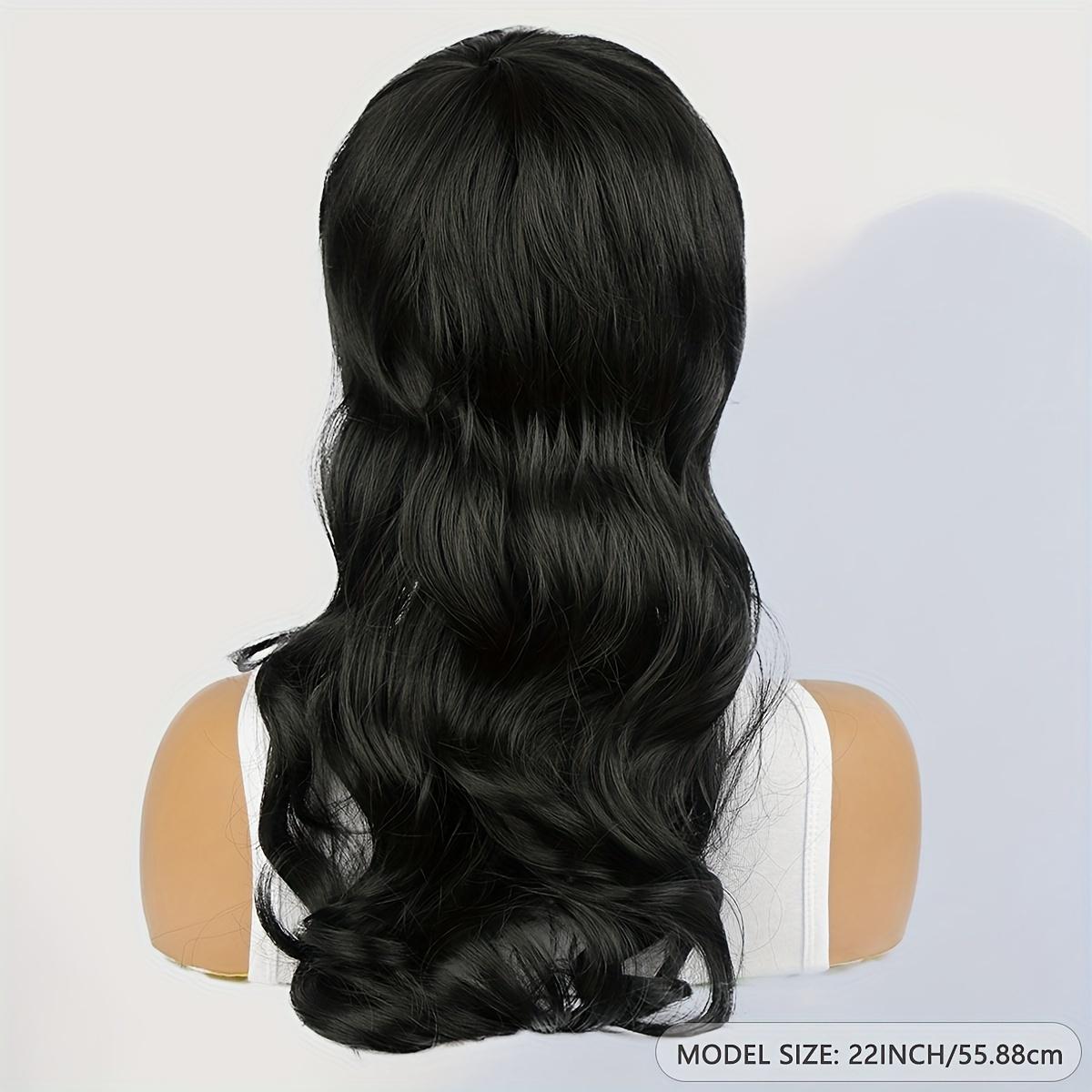 Pixie Cut Wig with Long Deep Wave Synthetic Hair and Bangs, Beginner-Friendly Mullet Style Wig