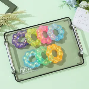Sequin Donut Bracelet Squishy Toy Soft Rubber Stress Relief Slow Rebound Sensory Toy