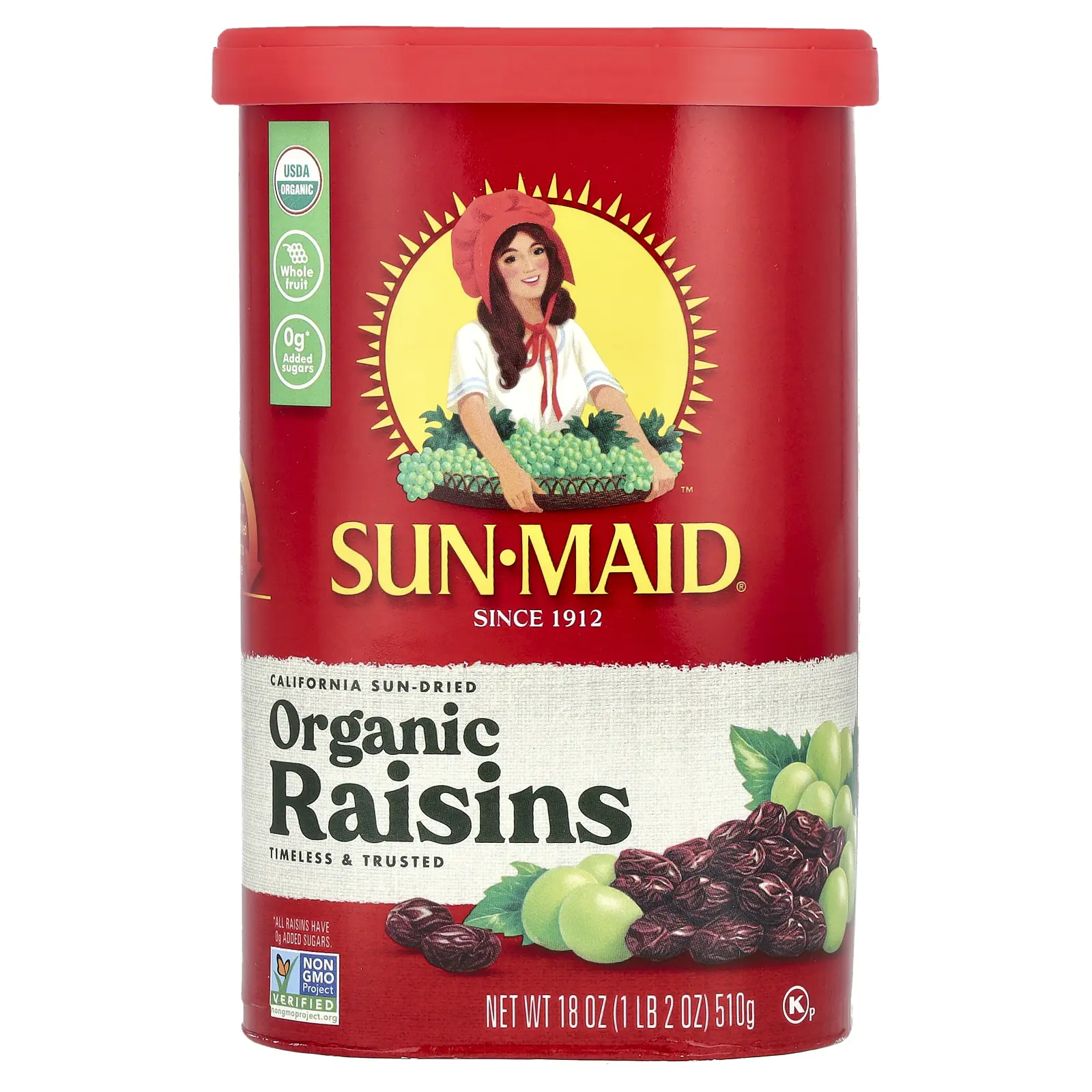 Sun-Maid California Sun-Dried Organic Raisins, 18 oz (510 g)