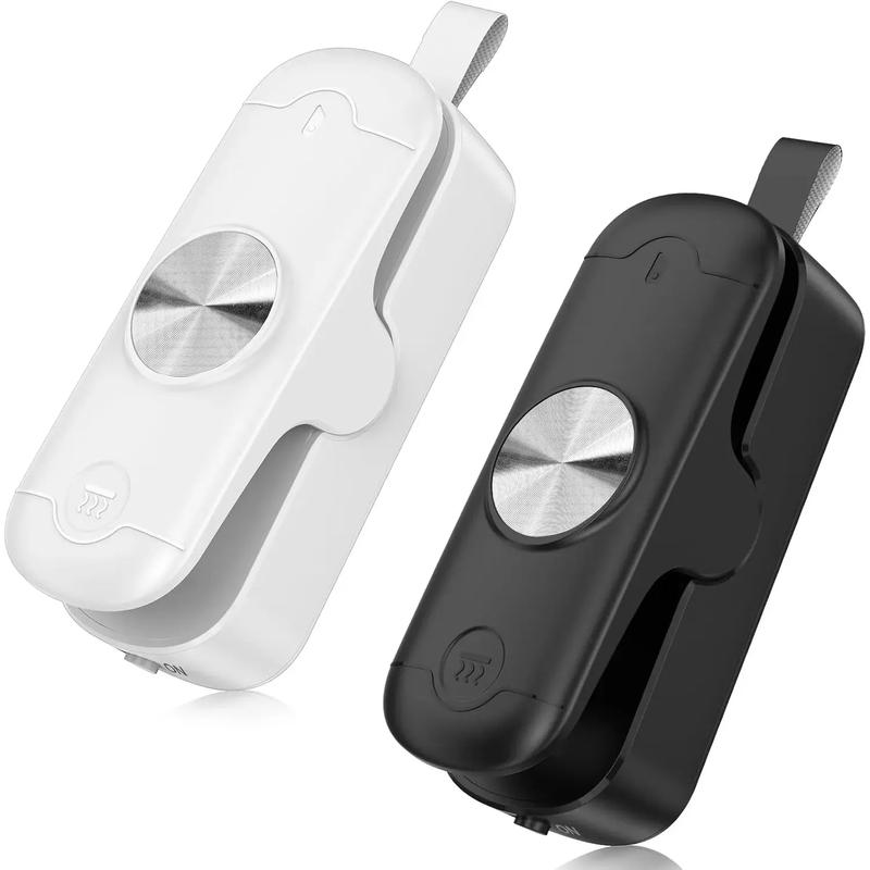 2 Pack Mini Bag Sealer, 2 in 1 Sealer and Cutter, Portable Heat Sealer Machine, Chip Heat Resealer for Snacks & Food Storage, Green/White (Batteries Included)