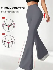 Women's Flare Pants, Casual Yoga Bottoms, Back-To-School, Fall Women's Long Pants, Sporty Trousers, Ladies' Long Pants, Casual Minimalist Trousers, Casual Comfy Stretchy, Casual Fashion Pants
