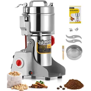 800g Electric Grain  Mill Safety Upgraded 2400W High-speed    Commercial Superfine Machine Dry Cereals Pulverizer CE 110V (800g Swing Type)