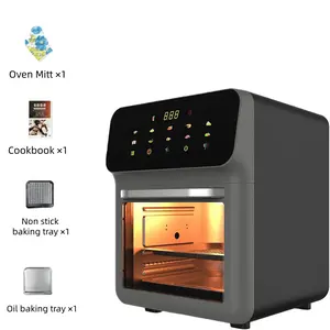 Multifunctional 13L large household oven and air fryer, New Year gift, glass air fryer, multifunctional air fryer with turbo mode, non-toxic air fryer, it follows air fryer, non-toxic glass air fryer 4-in-1, glass air fryer with touch screen, easy meal