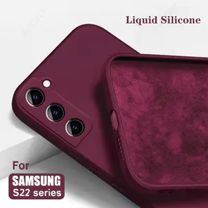 Liquid Silicone Case For Samsung Galaxy S24 S25 FE S26 S23 S22 Ultra Plus S25 Edge A57 A37 A56 A17 A16 A36 A54 A55 5G Soft Cover