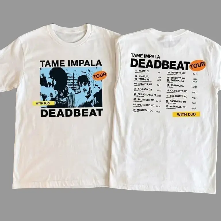[SALE OFF 50%] Tame Impala Deadbeat Tour 2026 With Djo Two Sided Tshirt