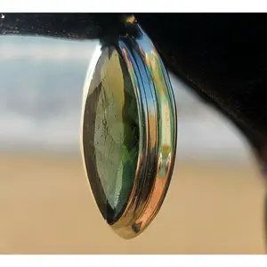 Genuine Large Faceted Moldavite Pendant (15ct)