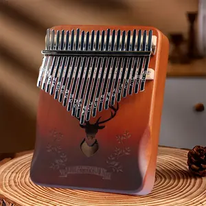 21 Key Kalimba Thumb Piano, Portable Wooden Kalimba with Tuning Hammer & Storage Bag, Finger Piano for Adult Beginners Professional