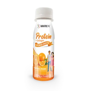 BariatricPal 25g Whey & Collagen Complete Protein Power Shots - Tropical Orange