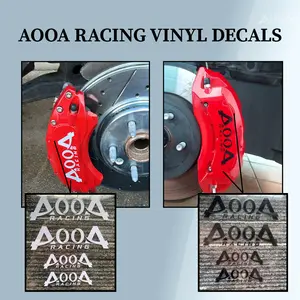 AOOA LOGO - Vinyl Decals for Brake Cover Accessories - 1 Set Universal Car Sticker Vehicle Exterior Decoration
