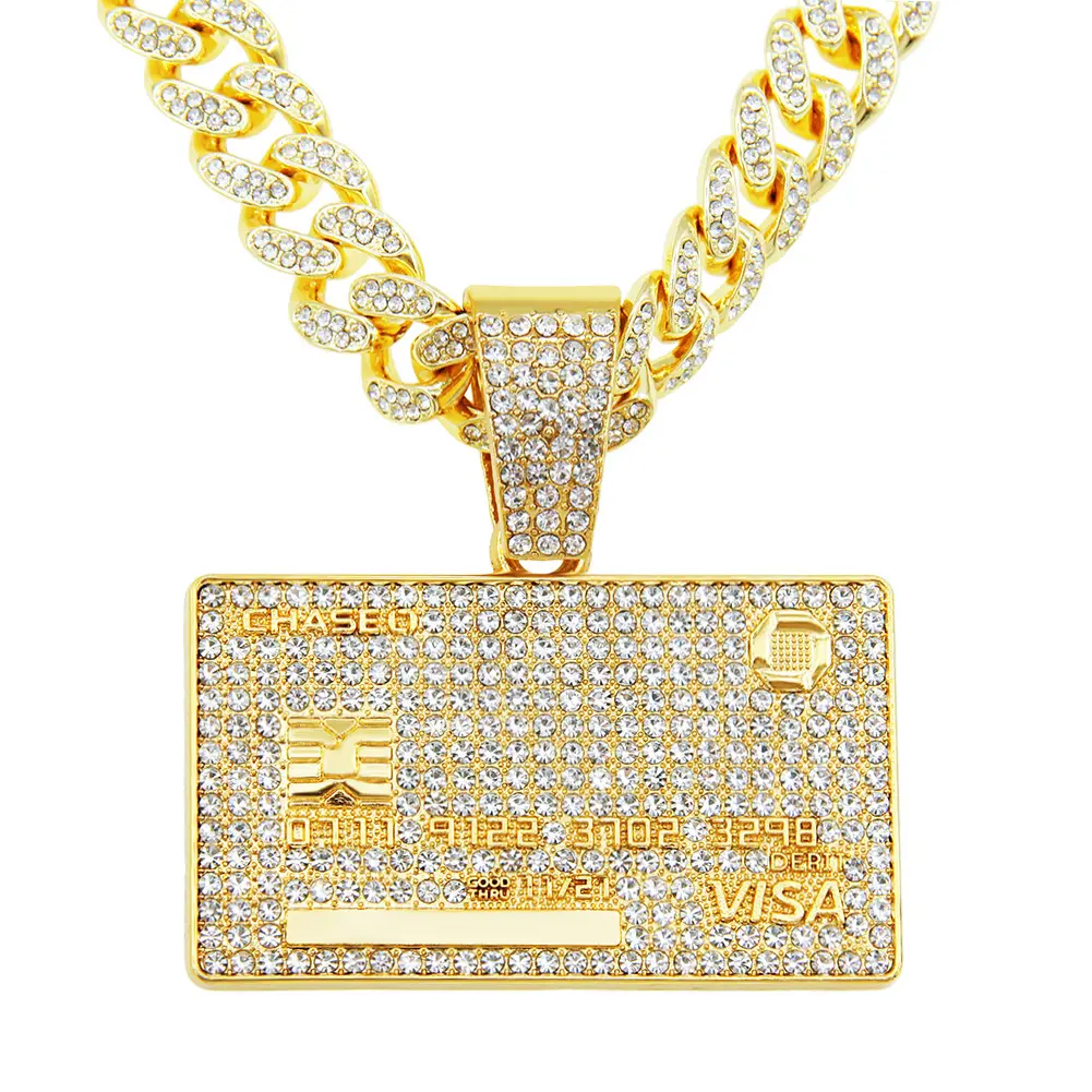 Bank Card Charm HipHop Necklace Street Fashion Necklace BFF Necklace
