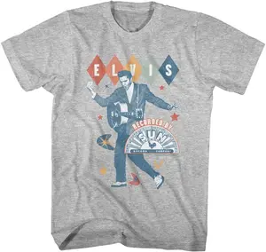 Elvis Sun Records T Shirt Adult Short Sleeve T Shirt Vintage Style Graphic Tee