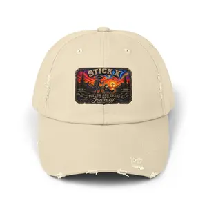 Stick X Sunset Eagle Patch Cap | Distressed Trucker Hat