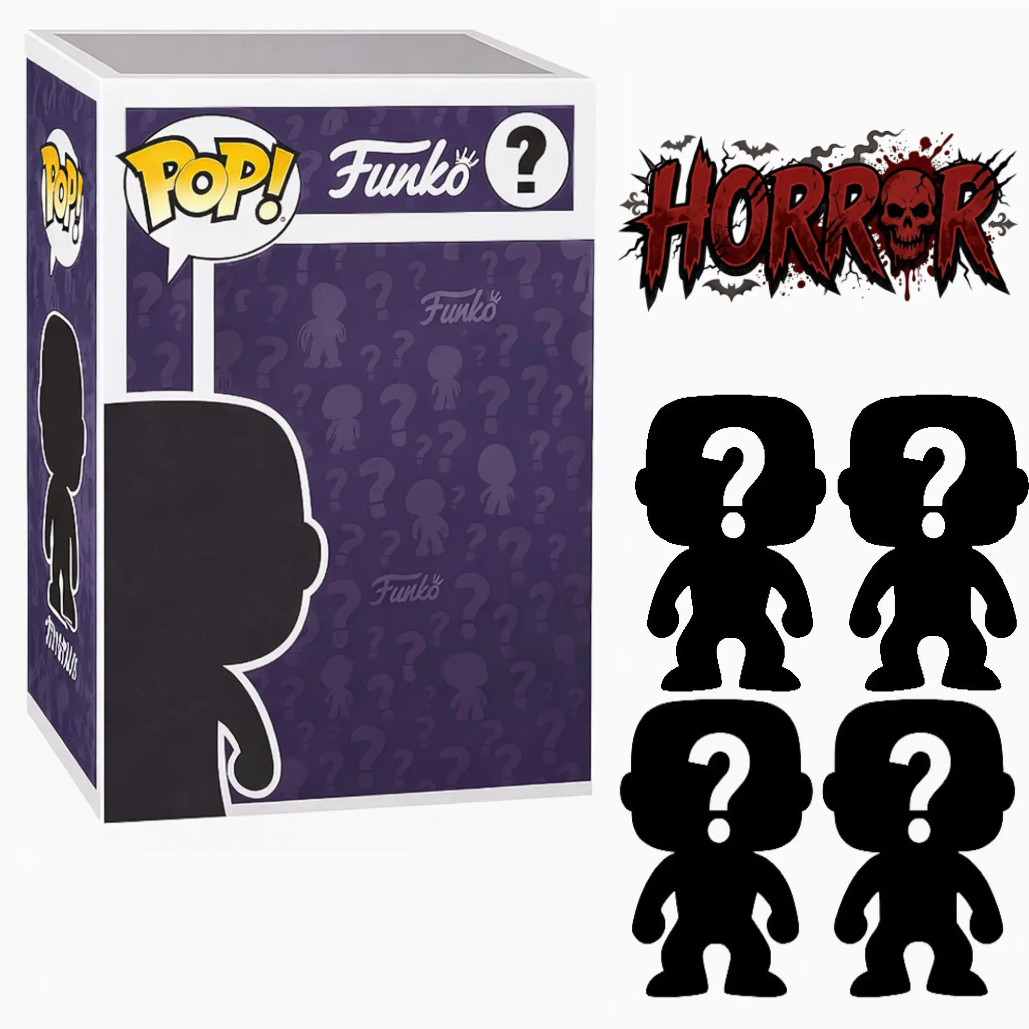 Set of 4 Surprise Mystery Horror Funko Pop! Randomly Selected