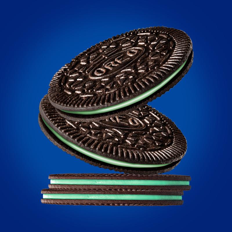 OREO Thins Mint Creme Chocolate Sandwich Cookies, Family Size, 11.78 oz