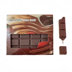 Chocolate Shaped Planner Notebook with Pen, 1 Count 80 Pages Creative Pocket Notebook with 1 Count Random Color Ballpoint Pen, Funny Office Stationery