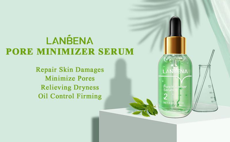 LANBENA Green Tea Blackhead Remover 100 sheet Nose Pore Strips & Pore Minimizer Serum Peel Off Mask for Pores, Nose, Chins & Face