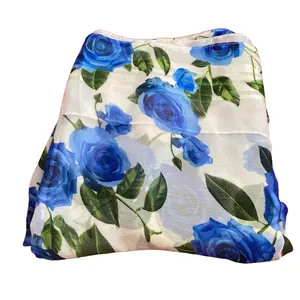 Crispy boarder  Chiffon saree Floral print Lightweight Material