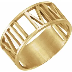 Roman Numeral Date Ring