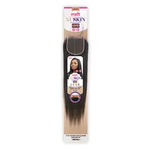 Janet Collection Natural Virgin Remy Human Hair Melt Nuskin 4X5 HD Lace Closure Straight (10"-14")