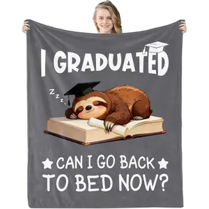 Graduation Gifts for Her/Him, I Graduated ,Can I go to back to bed now, Class of 2026 High School/College/PHD/Nurse Graduations Gifts, Senior 2026 Graduations Gifts, Graduation Blanket, Cozy Sloth Throw Blanket