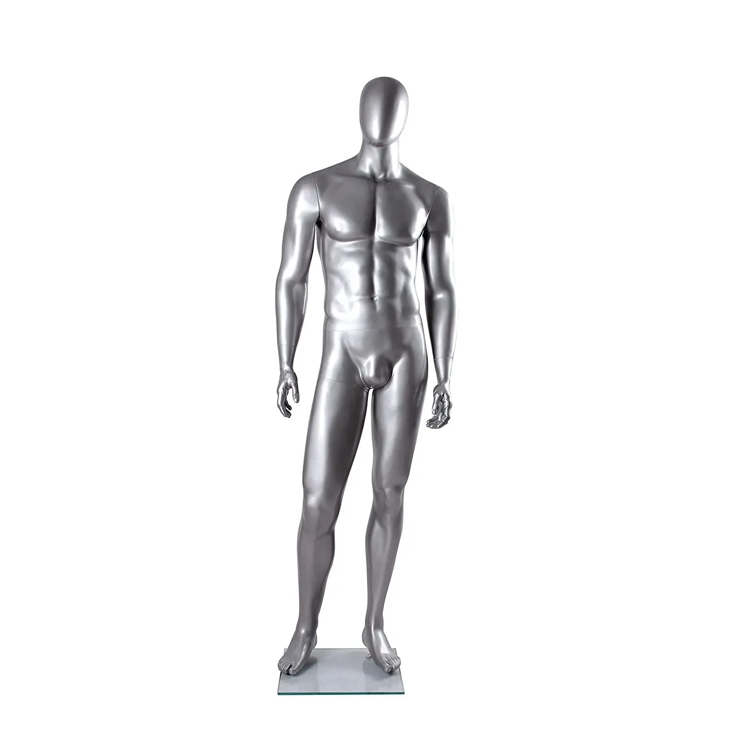 Matte Silver Male Mannequin