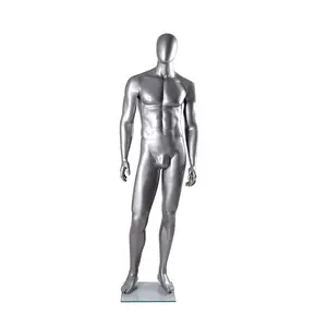 Matte Silver Male Mannequin