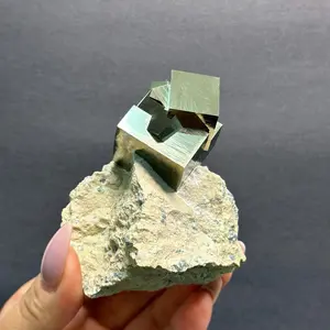 Pyrite Intergrown on Matrix | Lustrous Specimen from Navajún, Spain